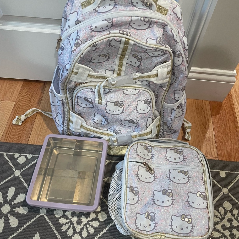 Pottery Barn Kids Hello Kitty Backpack and Lunch Bag Set